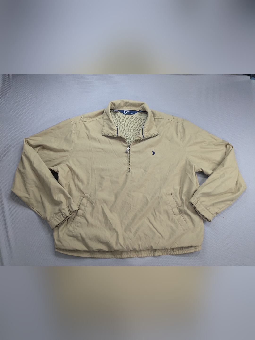 Vintage Polo Ralph Lauren Golf Mens Harrington Jacket Half Zip Windbreaker Sz L